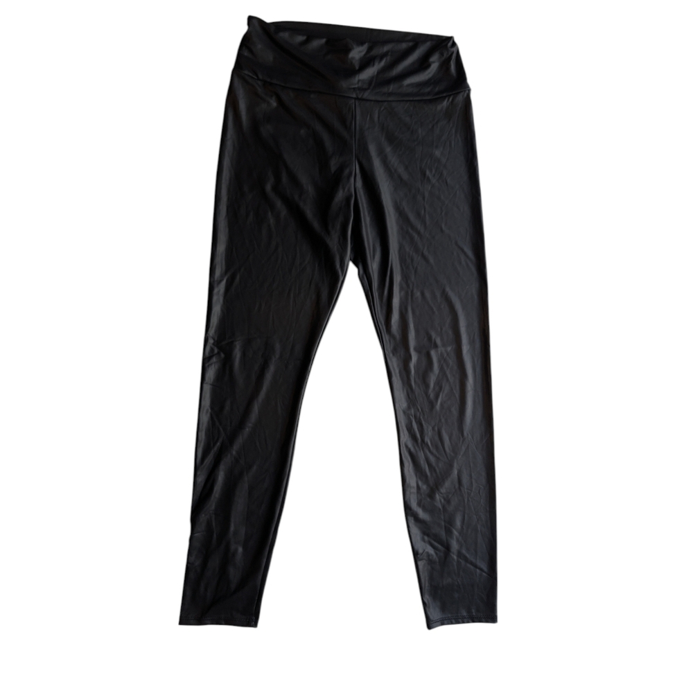 Mobwife Vintage Charlotte Russe Black Liquid Leggings Large Y2K Goth Grunge Punk